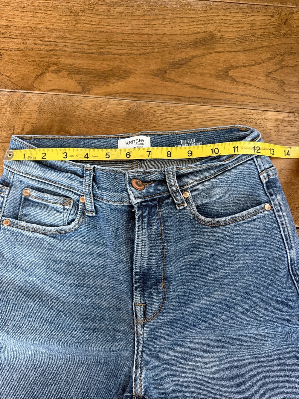 Kensie The Ella High Rise Straight Medium Wash Distressed 0/25 - Picture 2 of 7